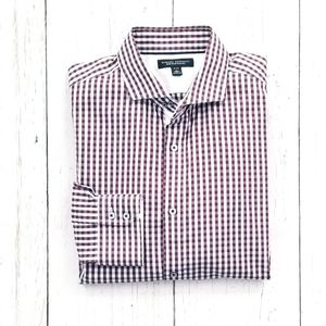 Banana Republic Slim Fit Checkered Dress Shirt  Lg